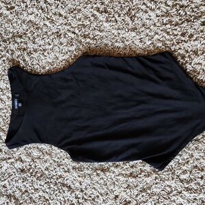 Womans black sleeveless body suit size 2